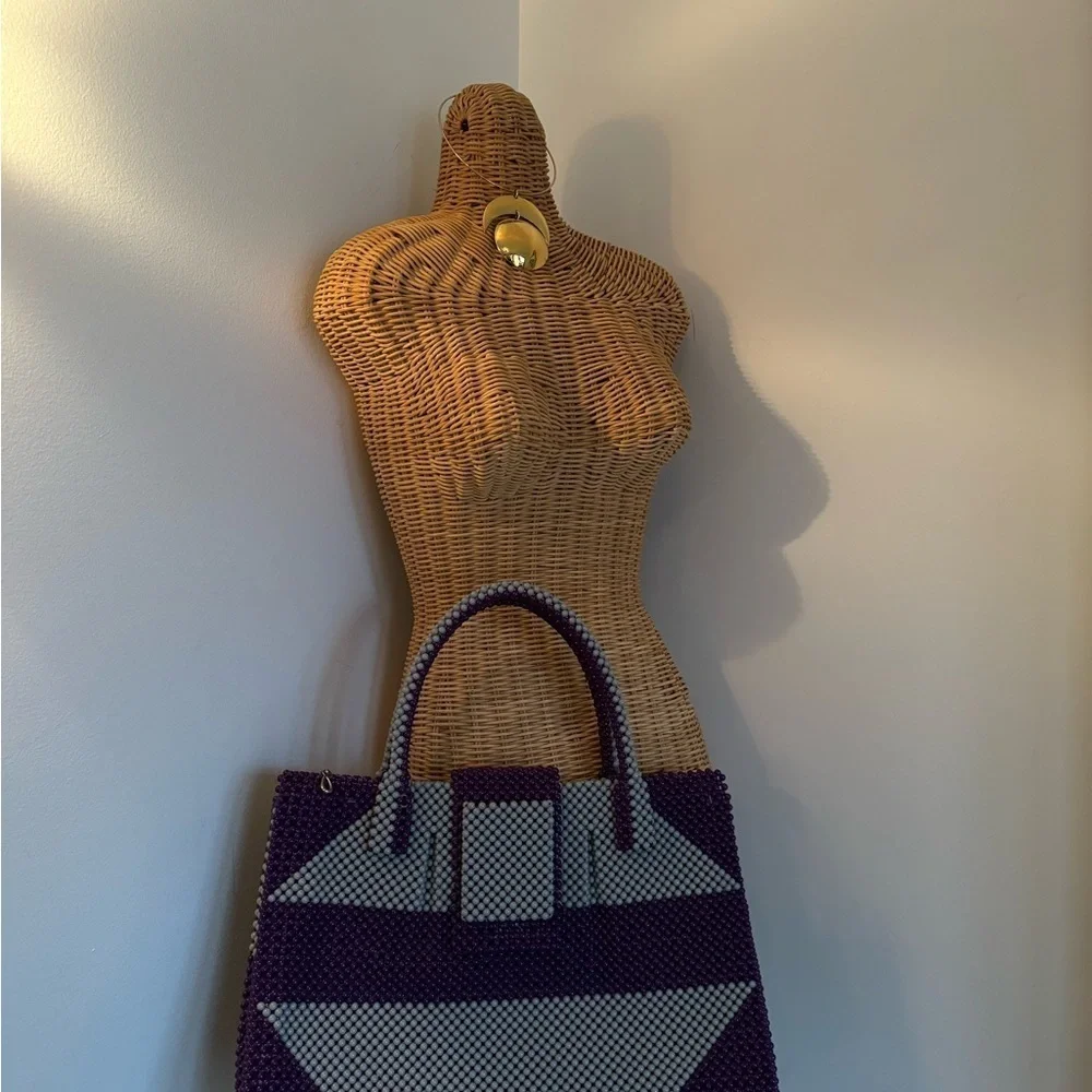 Collectible pop art purple grey bag 1960s - Picture 5 of 11
